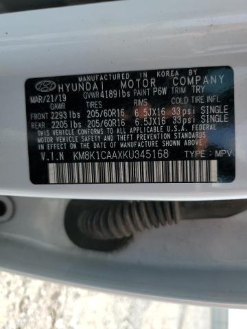 2019 HYUNDAI KONA SE KM8K1CAAXKU345168
