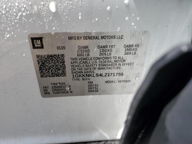 2020 GMC ACADIA SLE 1GKKNKLS4LZ171759