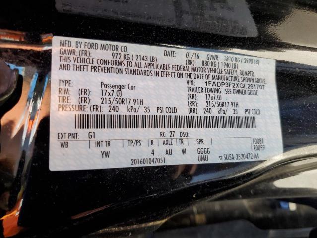 2016 FORD FOCUS SE - 1FADP3F2XGL261707