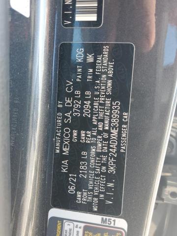 2021 KIA FORTE FE - 3KPF24ADXME389935