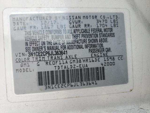 2018 NISSAN VERSA NOTE 3N1CE2CP6JL363641