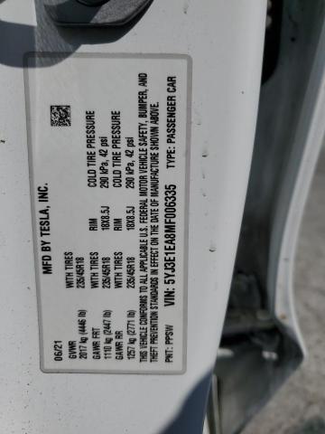 2021 TESLA MODEL 3 - 5YJ3E1EA8MF006335