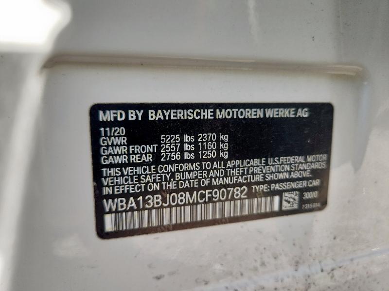2021 BMW 530 XI WBA13BJ08MCF90782