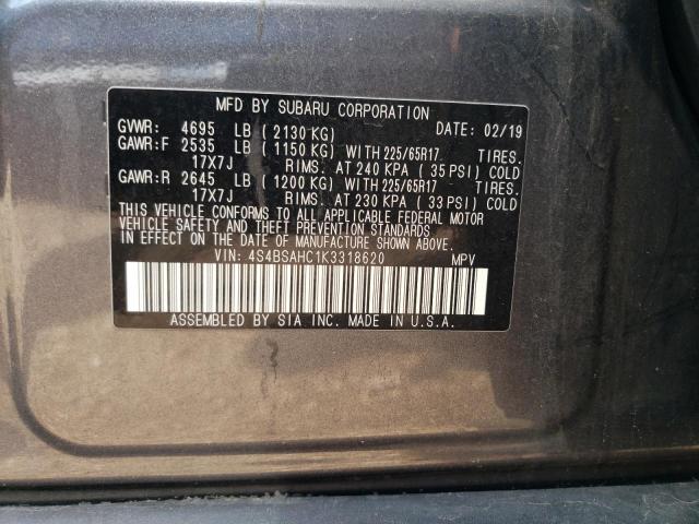2019 SUBARU OUTBACK 2. - 4S4BSAHC1K3318620