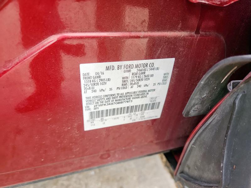 2016 FORD EDGE TITAN 2FMPK3K87GBB77873