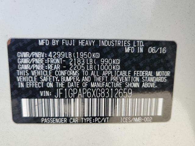 2016 SUBARU IMPREZA SP JF1GPAP6XG8312659