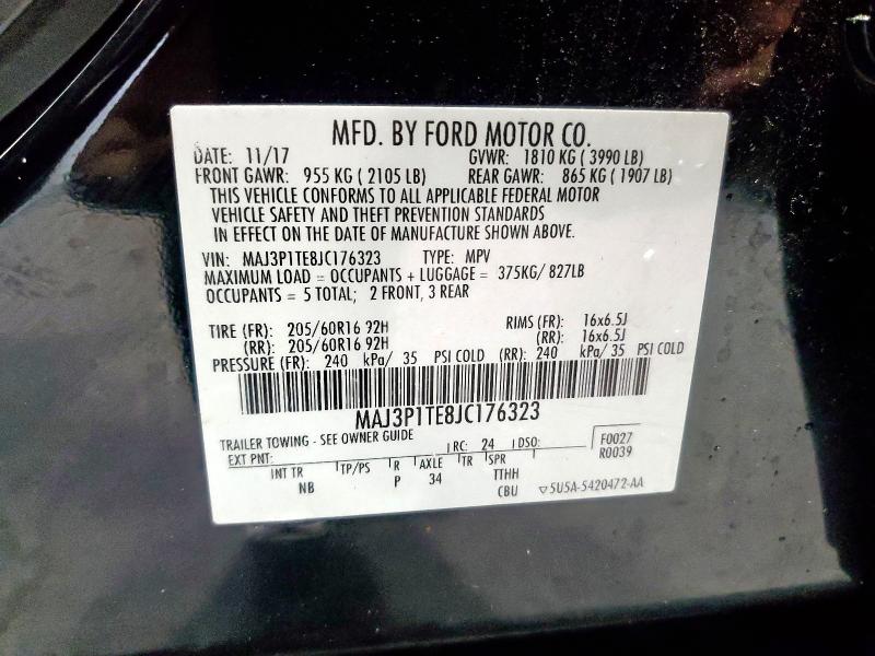 2018 FORD ECOSPORT S MAJ3P1TE8JC176323