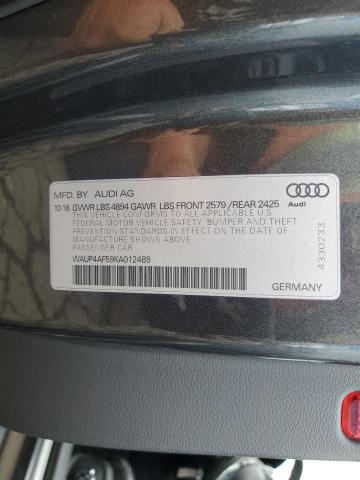 2019 AUDI S5 PREMIUM - WAUP4AF59KA012489