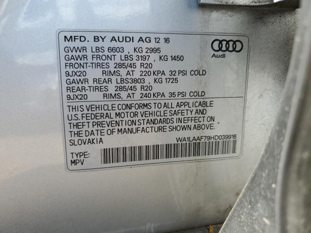 2017 AUDI Q7 PREMIUM - WA1LAAF79HD039916