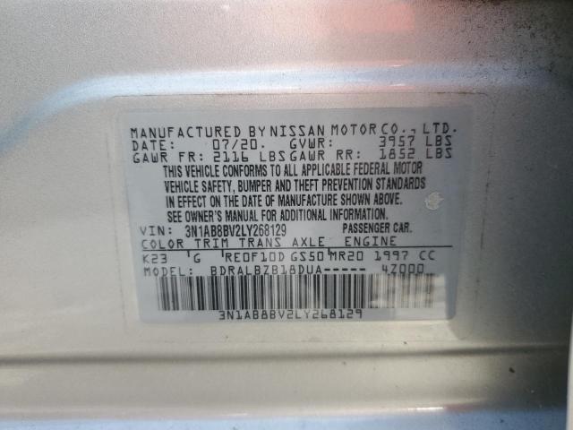 2020 NISSAN SENTRA S - 3N1AB8BV2LY268129
