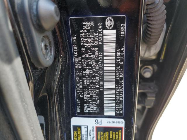 2017 TOYOTA CAMRY 4T1BF1FK6HU274342