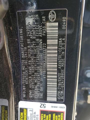 2018 TOYOTA CAMRY L - 4T1B11HKXJU113722