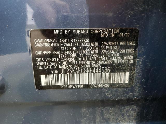 2022 SUBARU FORESTER P JF2SKAEC8NH444586