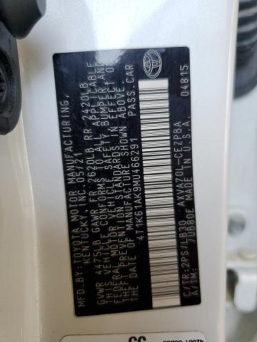 2021 TOYOTA CAMRY XSE 4T1K61AK9MU466291