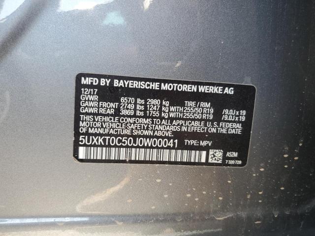 2018 BMW X5 XDR40E 5UXKT0C50J0W00041