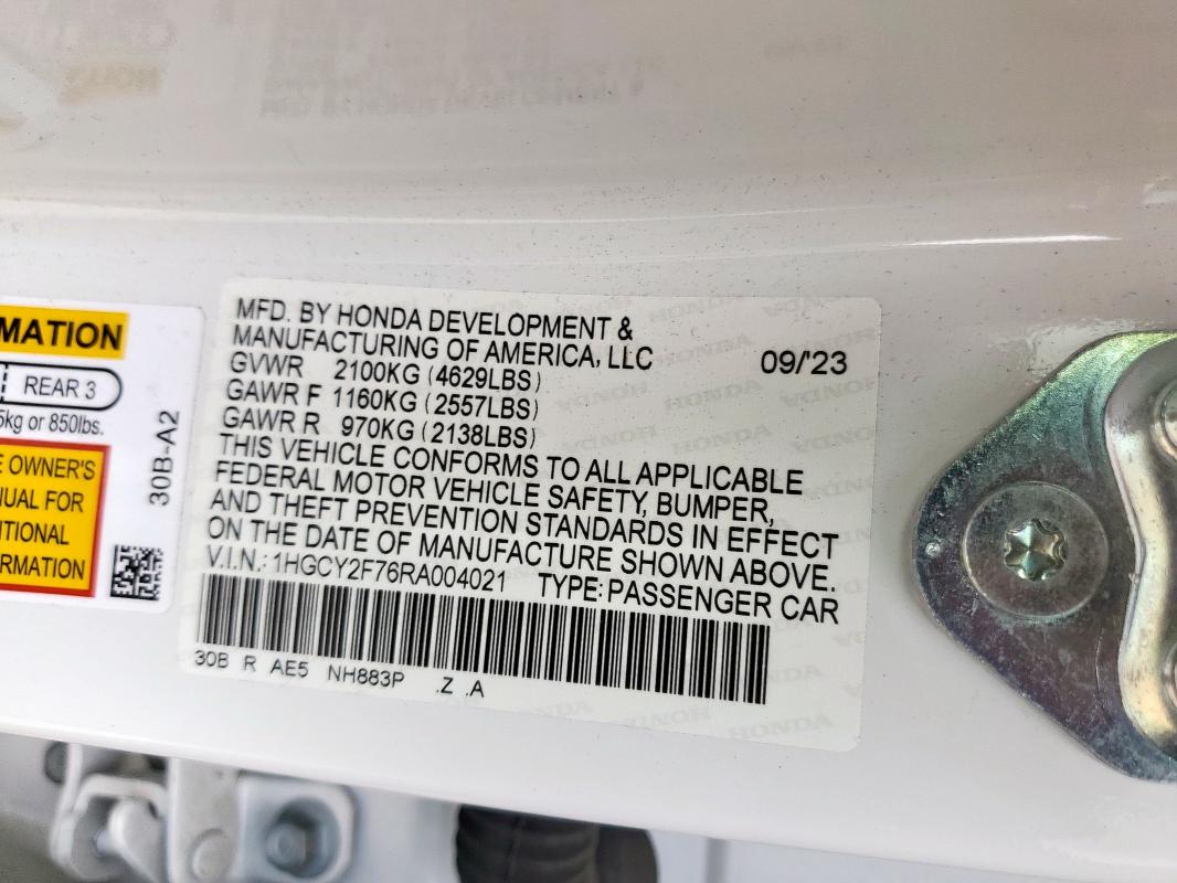 2024 HONDA ACCORD HYB - 1HGCY2F76RA004021