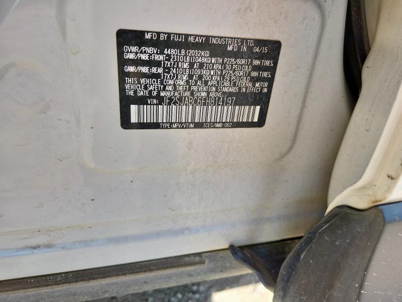 2015 SUBARU FORESTER 2 - JF2SJABC6FH814197