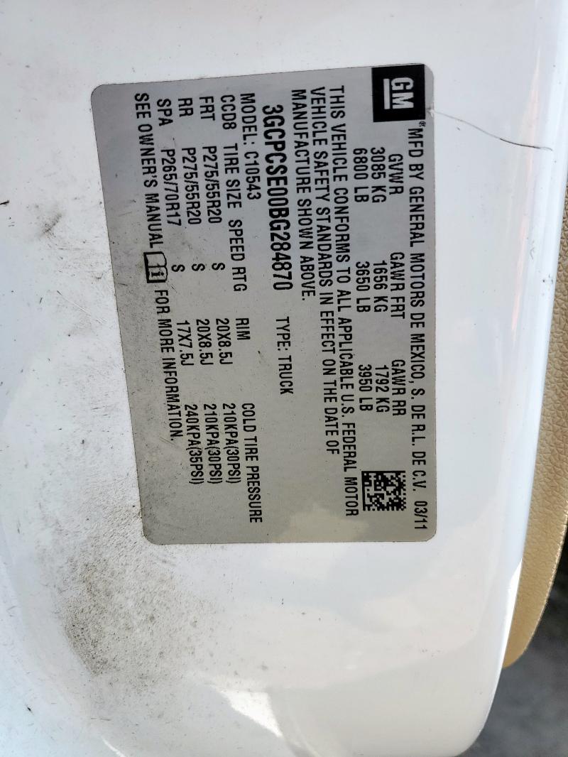 2011 CHEVROLET SILVERADO - 3GCPCSE00BG284870
