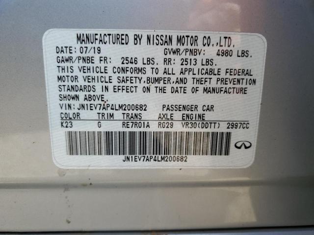 2020 INFINITI Q50 PURE JN1EV7AP4LM200682