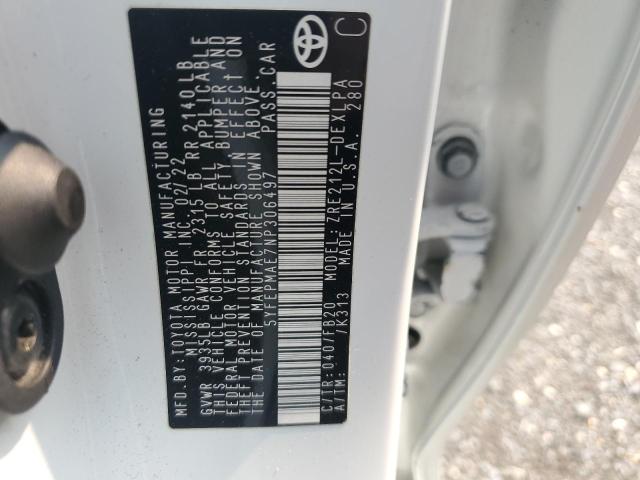 2022 TOYOTA COROLLA LE - 5YFEPMAE7NP306497