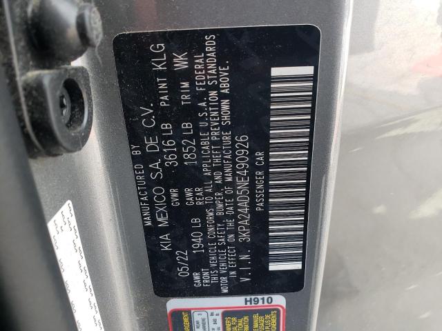 2022 KIA RIO LX 3KPA24AD5NE490926