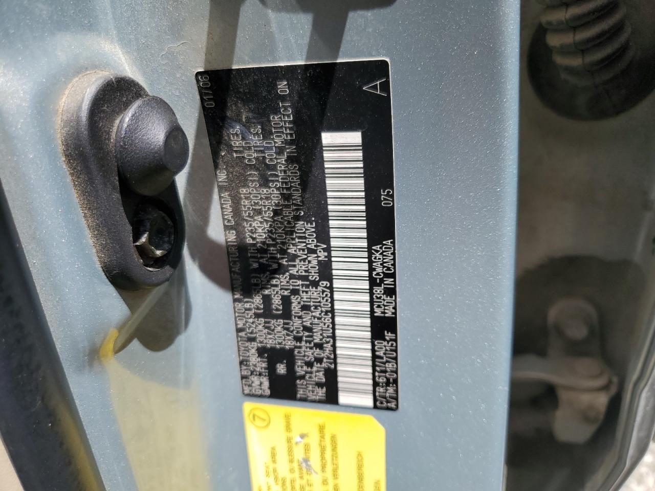 Lot #3302105119 2006 LEXUS RX 330