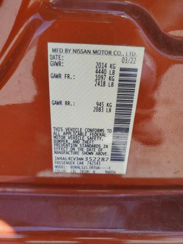 2022 NISSAN ALTIMA SR 1N4AL4CV3NN352287