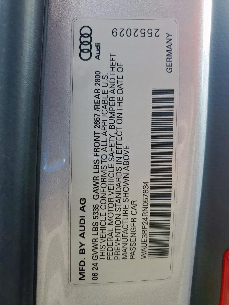 2024 AUDI A6 PREMIUM - WAUE3BF24RN057834