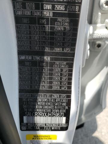 2018 LAND ROVER DISCOVERY SALCR2RXXJH759670