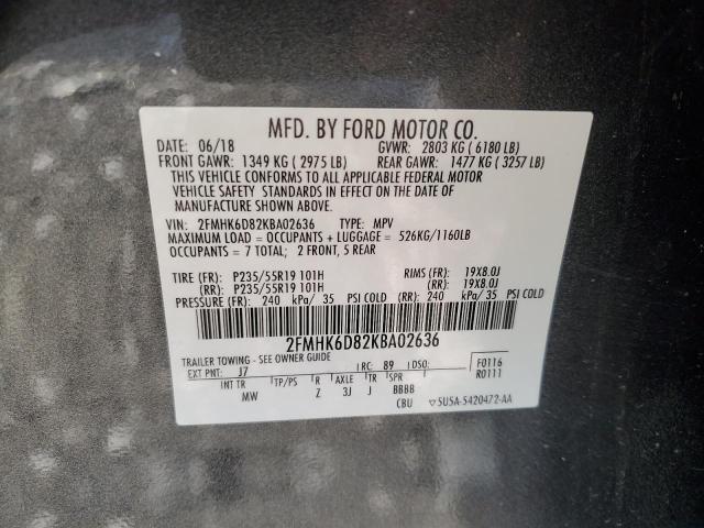 2019 FORD FLEX LIMIT 2FMHK6D82KBA02636