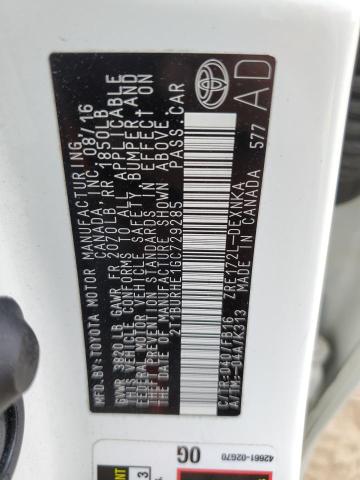 2016 TOYOTA COROLLA L - 2T1BURHE1GC729285