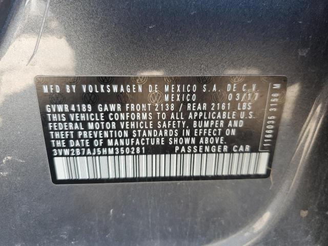 2017 VOLKSWAGEN JETTA S - 3VW2B7AJ5HM350281