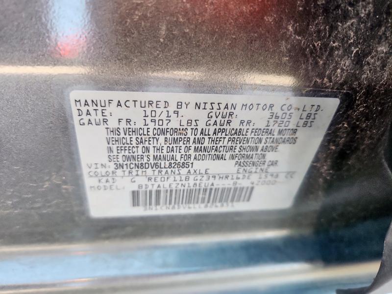 2020 NISSAN VERSA S 3N1CN8DV6LL826851