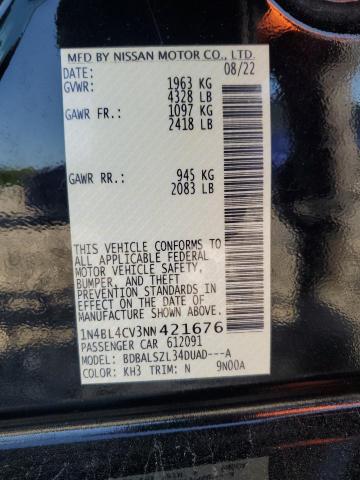 2022 NISSAN ALTIMA SR - 1N4BL4CV3NN421676