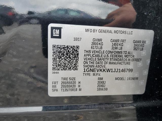 2018 CHEVROLET TRAVERSE H 1GNEVKKW1JJ146799