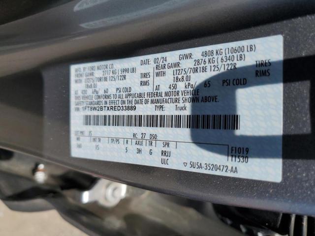 2024 FORD F250 SUPER 1FT8W2BTXRED33889