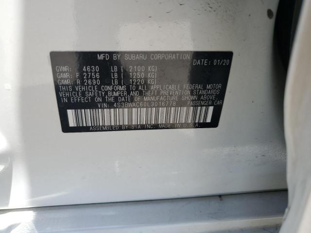 2020 SUBARU LEGACY PRE 4S3BWAC60L3016778