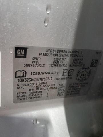2016 GMC YUKON XL K - 1GKS2GKC6GR200717