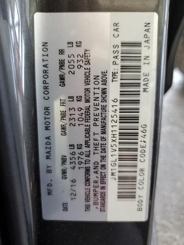 2017 MAZDA 6 TOURING - JM1GL1V5XH1125416