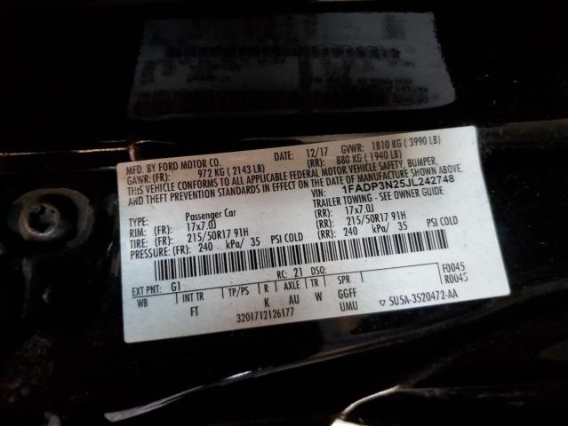 2018 FORD FOCUS TITA 1FADP3N25JL242748