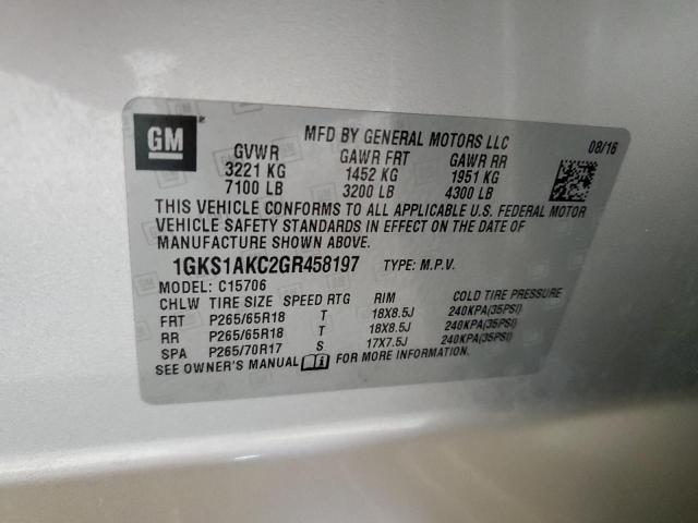 2016 GMC YUKON SLE - 1GKS1AKC2GR458197