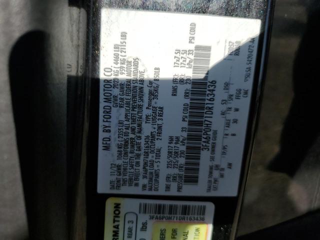 2013 FORD FUSION SE - 3FA6P0H71DR163436