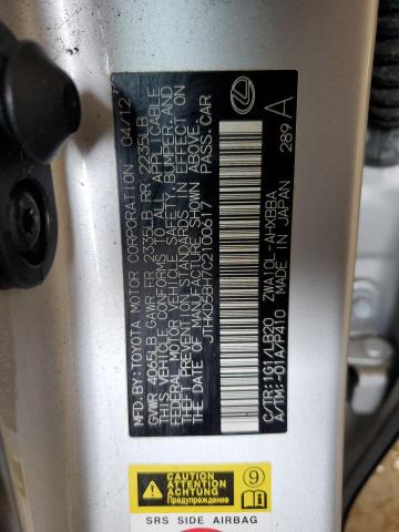 2012 LEXUS CT 200 #3269982980