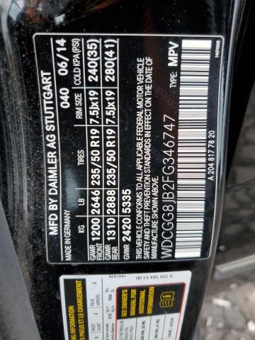 2015 MERCEDES-BENZ GLK 350 4M WDCGG8JB2FG346747