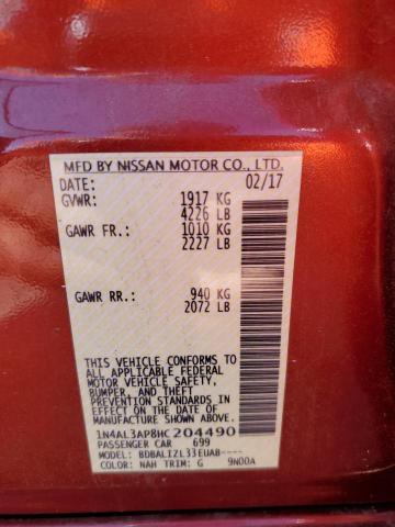 2017 NISSAN ALTIMA 2.5 - 1N4AL3AP8HC204490