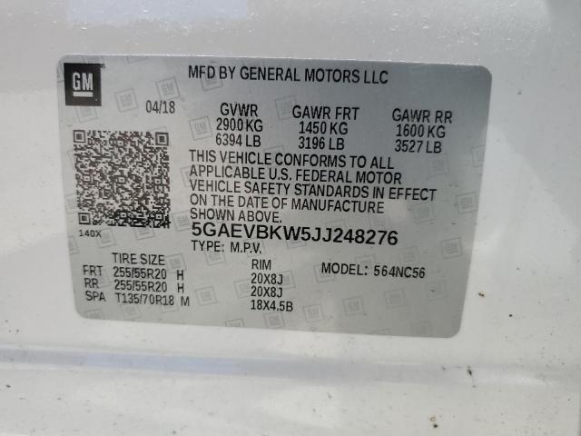 2018 BUICK ENCLAVE PREMIUM 5GAEVBKW5JJ248276