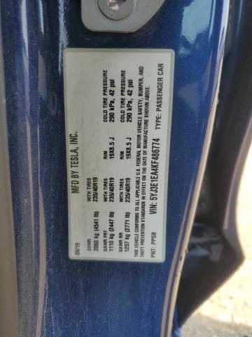 2019 TESLA MODEL 3 - 5YJ3E1EA4KF486774