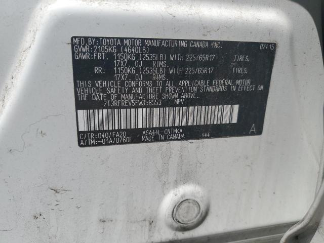 2015 TOYOTA RAV4 XLE - 2T3RFREV5FW358553