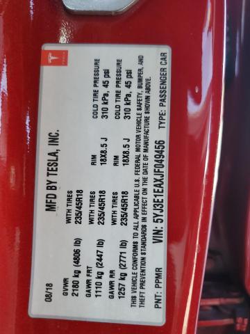 2018 TESLA MODEL 3 5YJ3E1EAXJF049456