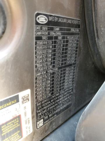 2019 LAND ROVER RANGE ROVE SALYL2EX8KA792870